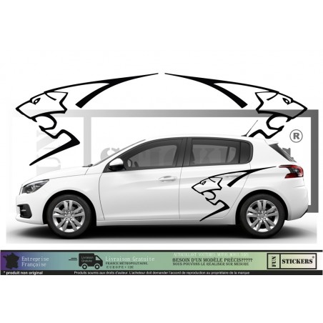 Stickers Peugeot Logo - Autocollant voiture