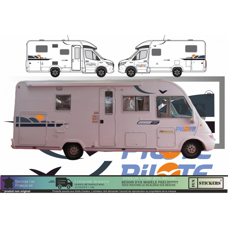 camping car mobile home caravane bavaria Kit autocollant sticker